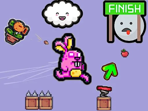 Cute Rabbit's Challenging Adventure | Instantly Play Online Games For Free
